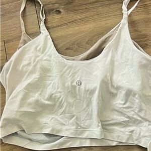 Lululemon White Athletic Tank Top